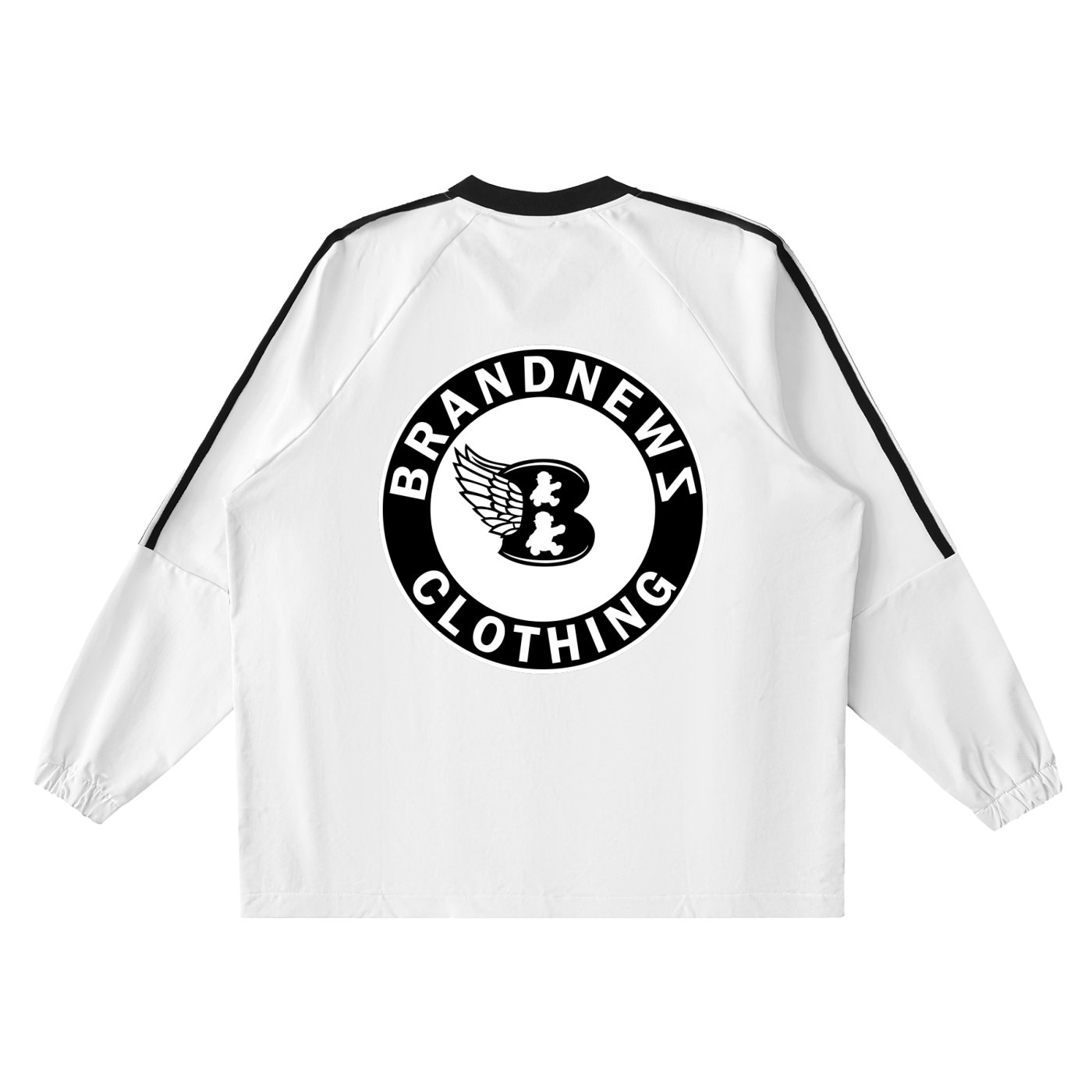 “VA w/wing” Premium Color-Block V-Neck Long-Sleeve T-Shirt