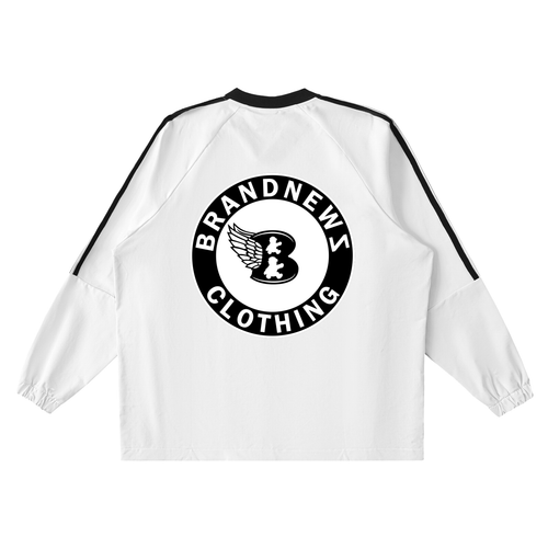Color-Block V-Neck Long-Sleeve T-Shirt