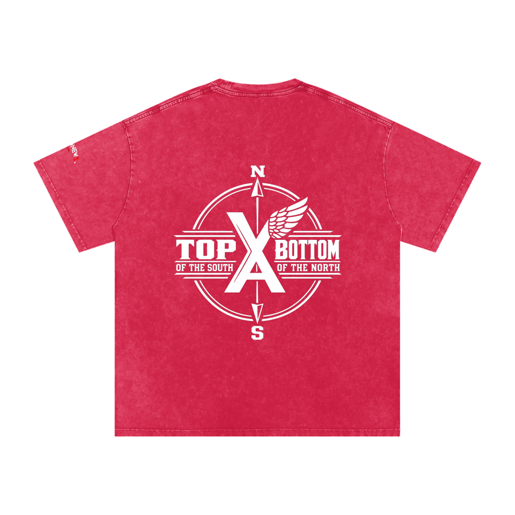 “Commonwealth Classic” Snow Washed Oversized Cotton T-Shirt