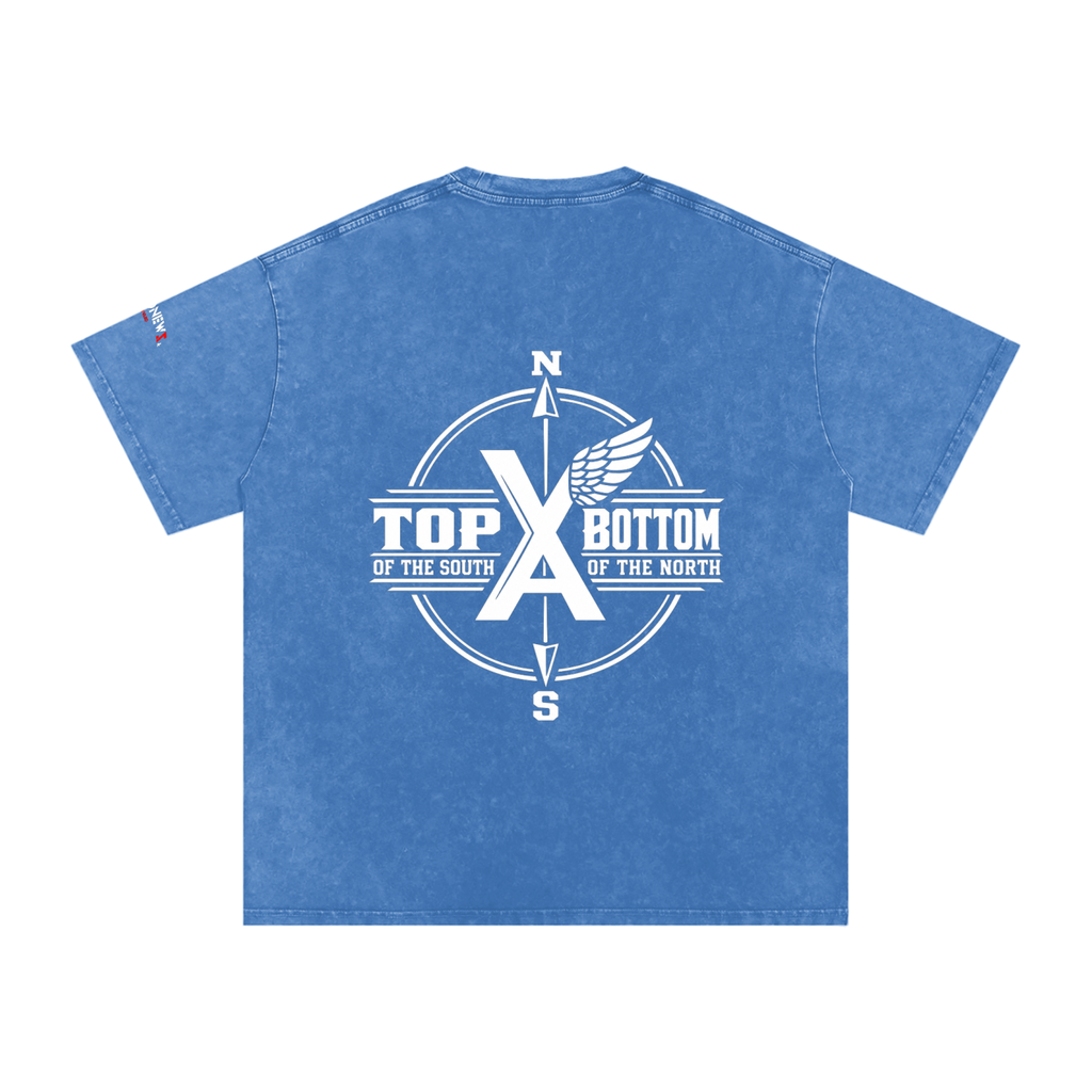 “Commonwealth Classic” Snow Washed Oversized Cotton T-Shirt