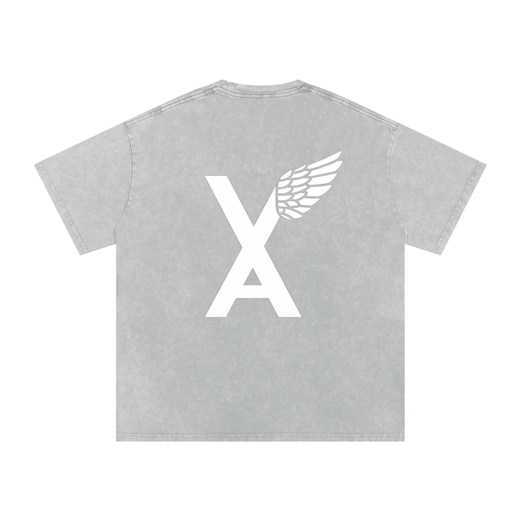 “VA w/wing Immaculate Creation” Snow Washed Oversized Cotton T-Shirt