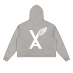“2 UP 2 Down” Unisex Vintage Washed Frayed-Hem Premium Hoodie