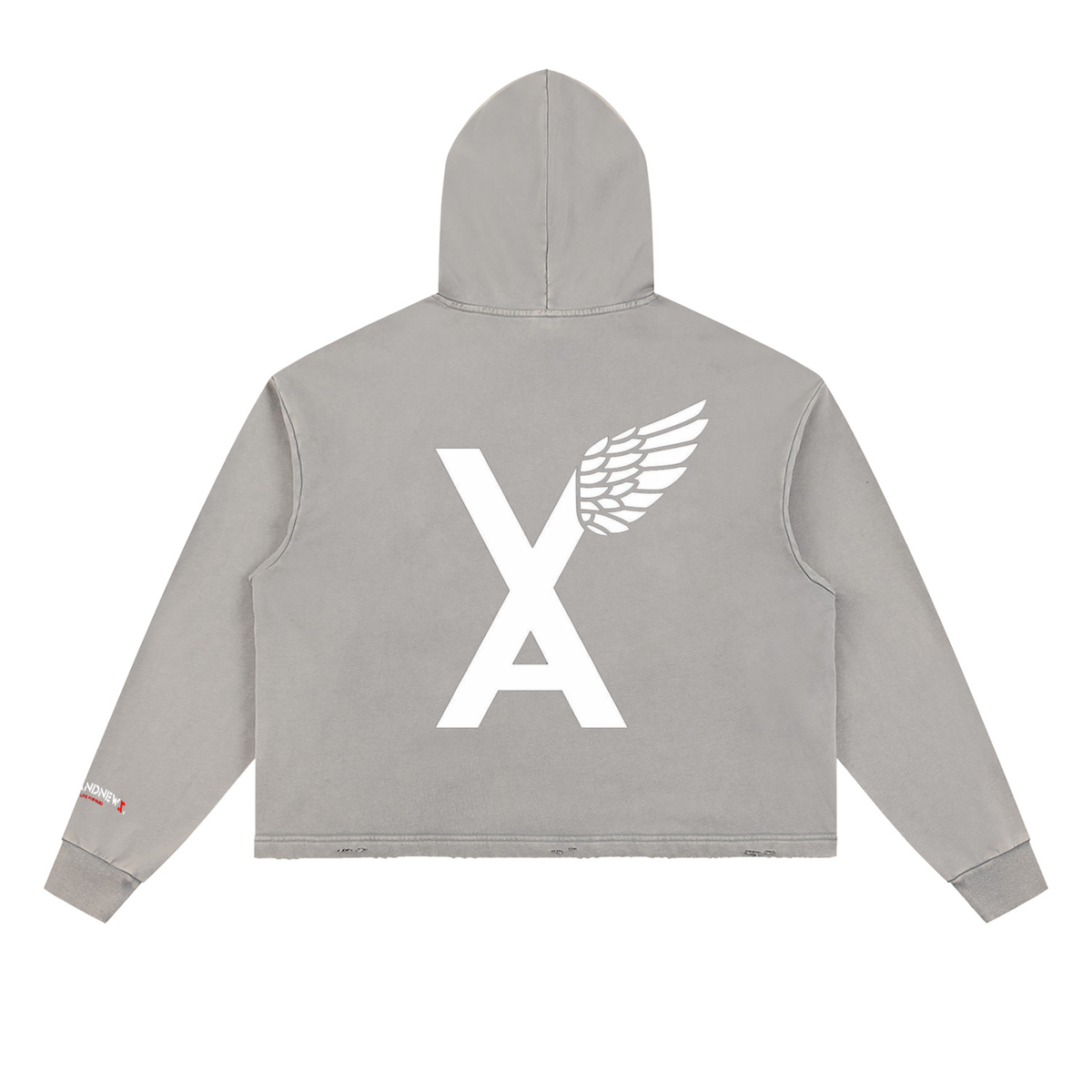 “2 UP 2 Down” Unisex Vintage Washed Frayed-Hem Premium Hoodie