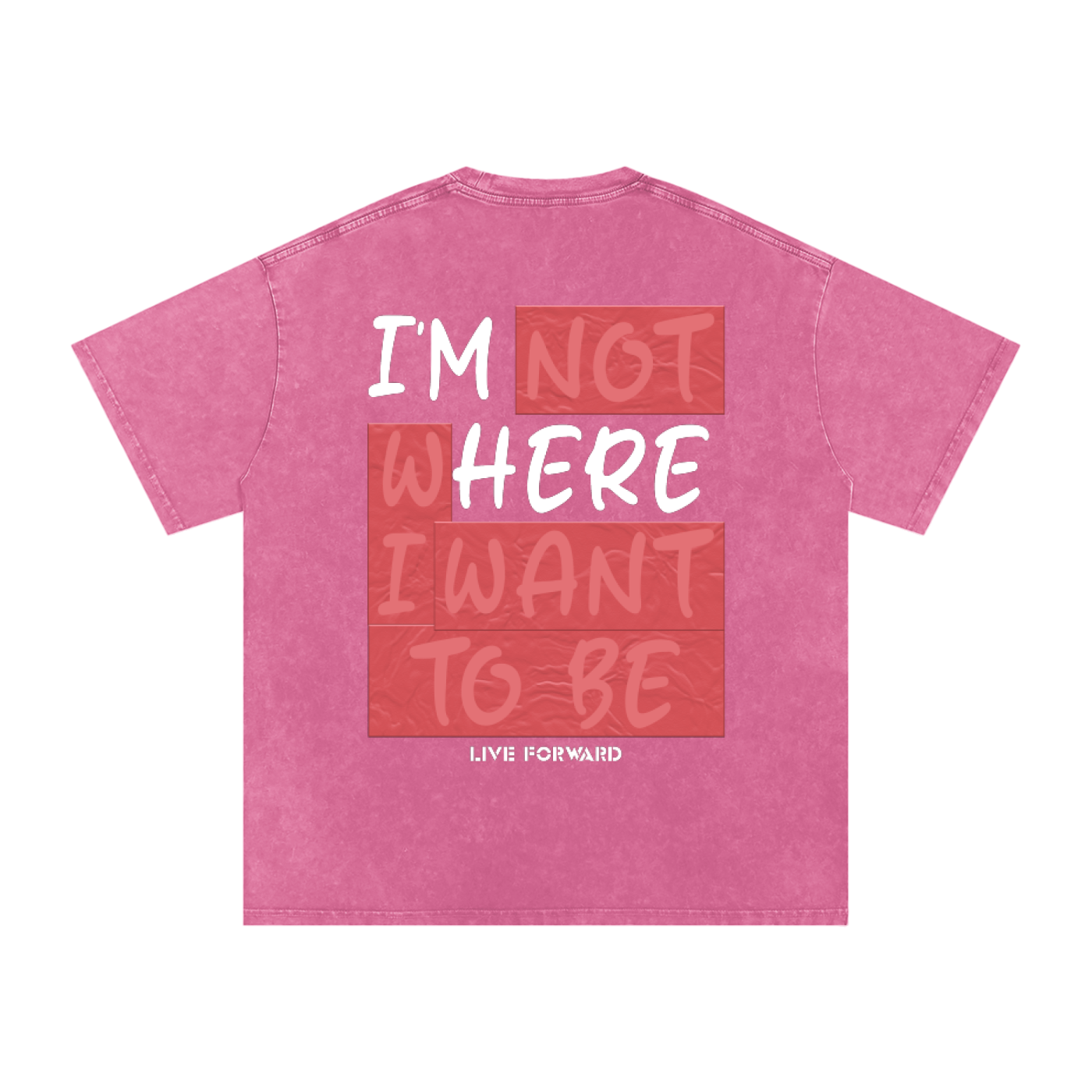 “I’m Here” Premium Snow Washed Oversized Cotton T-Shirt