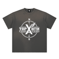 “Top Of The South Bottom Of The North” Hand-Frayed Sunfade Paint Splatter T-Shirt