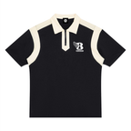 “B w/wing” Premium Unisex Color Block Quarter Zip Polo Shirt
