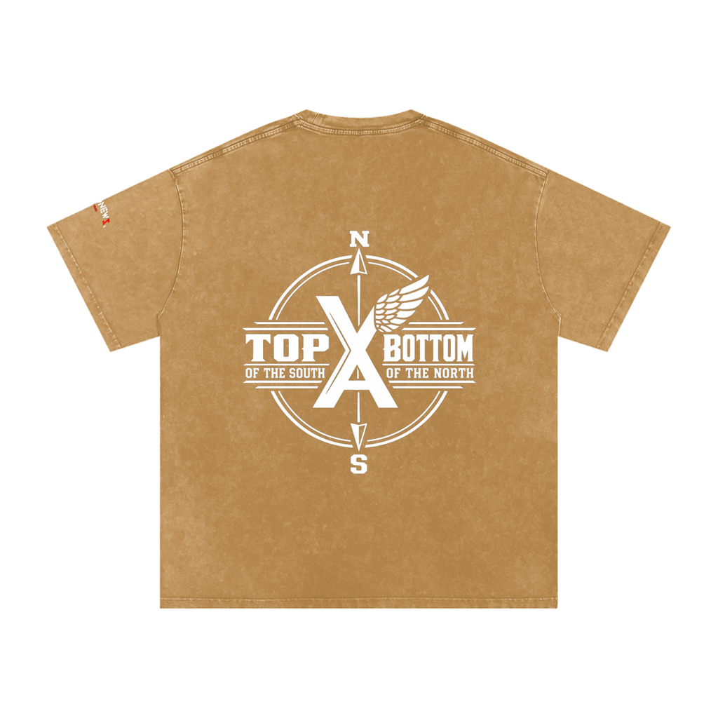 “Commonwealth Classic” Snow Washed Oversized Cotton T-Shirt