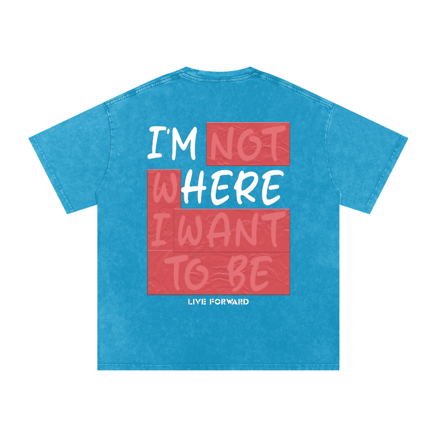 “I’m Here” Premium Snow Washed Oversized Cotton T-Shirt