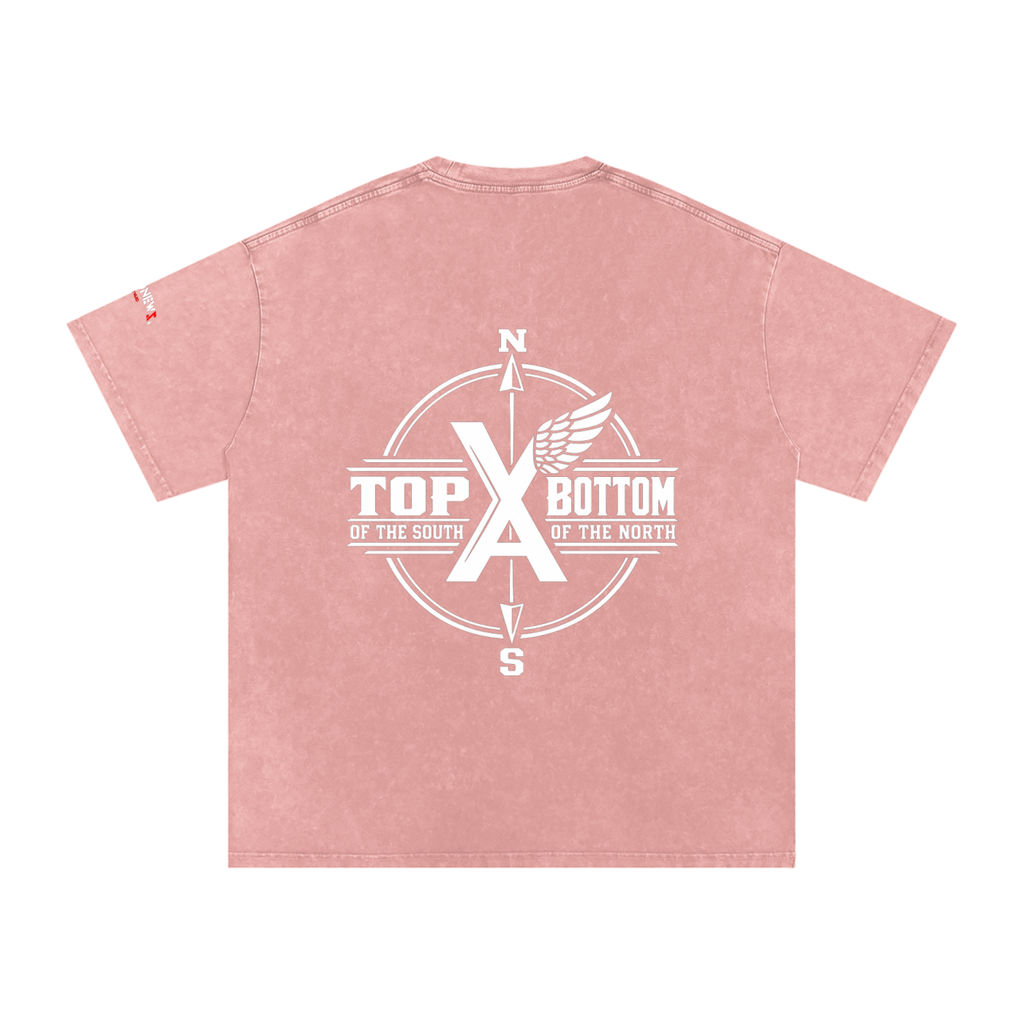 “Commonwealth Classic” Snow Washed Oversized Cotton T-Shirt