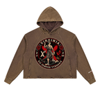 “Commonwealth Classic” Vintage Washed Frayed-Hem Hoodie