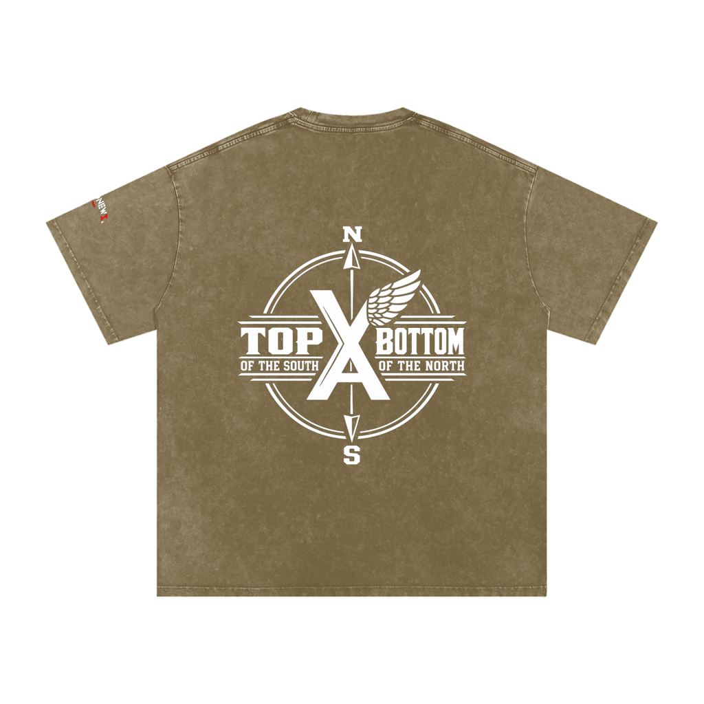 “Commonwealth Classic” Snow Washed Oversized Cotton T-Shirt