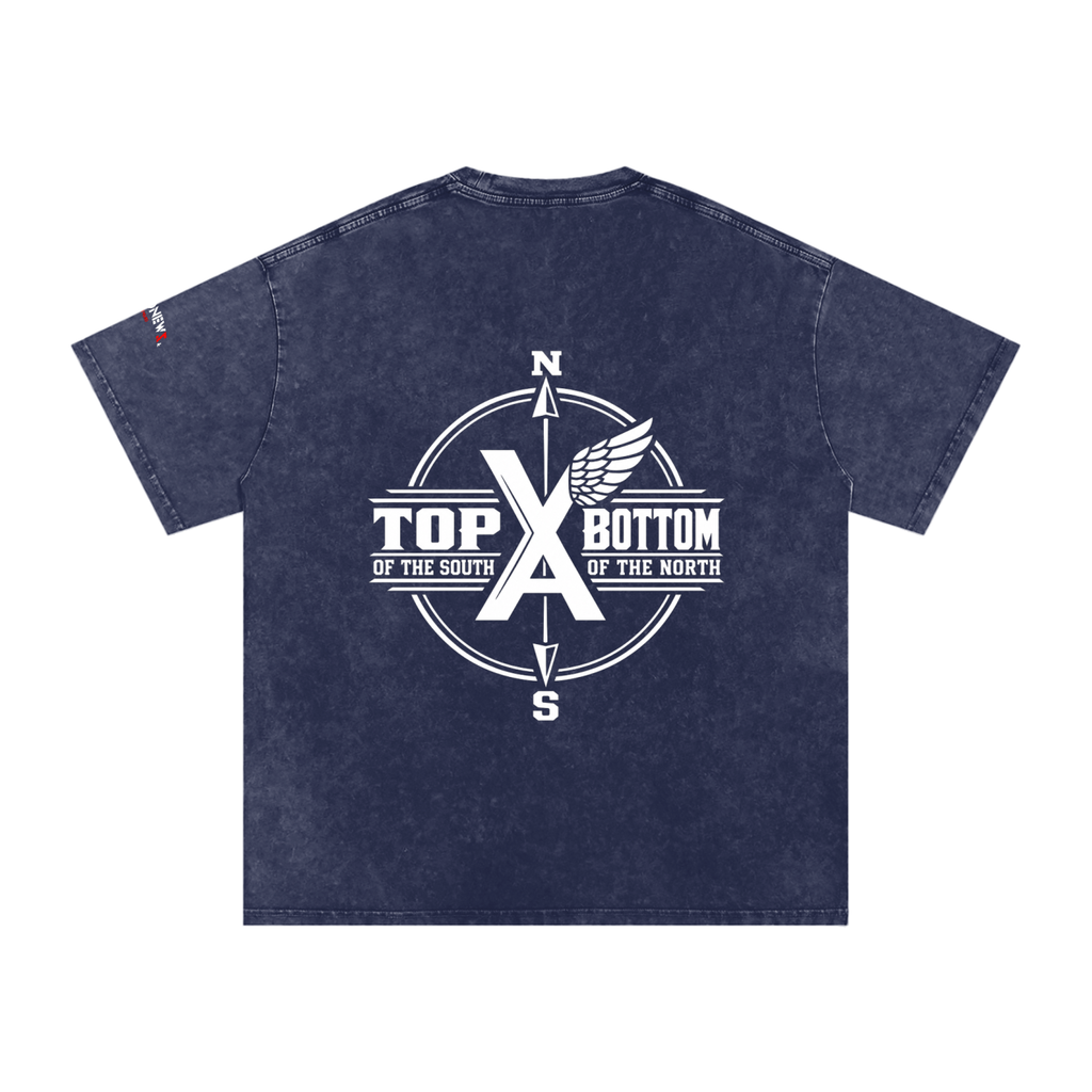 “Commonwealth Classic” Snow Washed Oversized Cotton T-Shirt