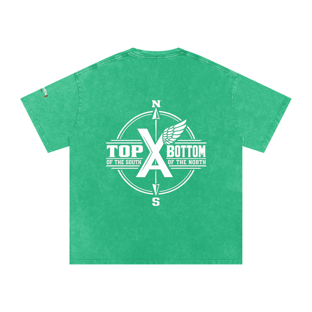 “Commonwealth Classic” Snow Washed Oversized Cotton T-Shirt