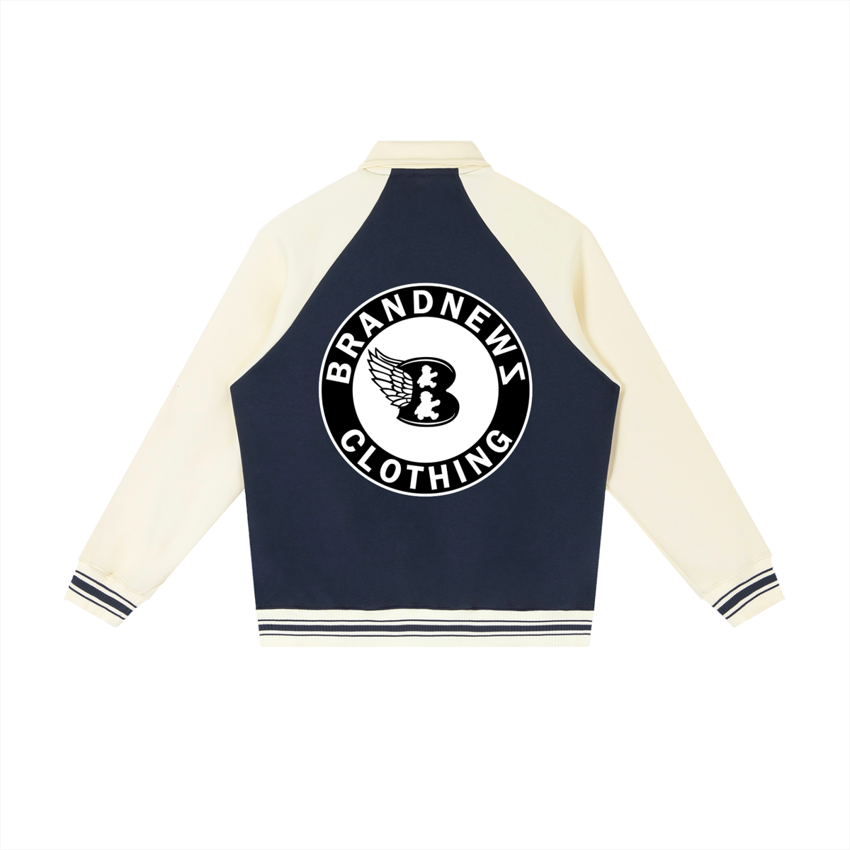 “Brandnewz” Premium Contrast Raglan Sleeve Baseball Jacket