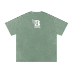 “God Is The Plug” Snow Washed Oversized Cotton T-Shirt