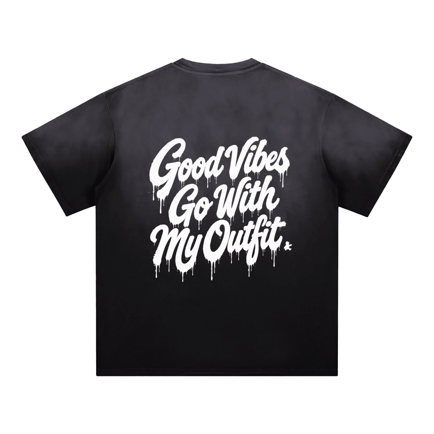 “Love Good Vibes” Premium Sunfade Edge Gradient T-Shirt