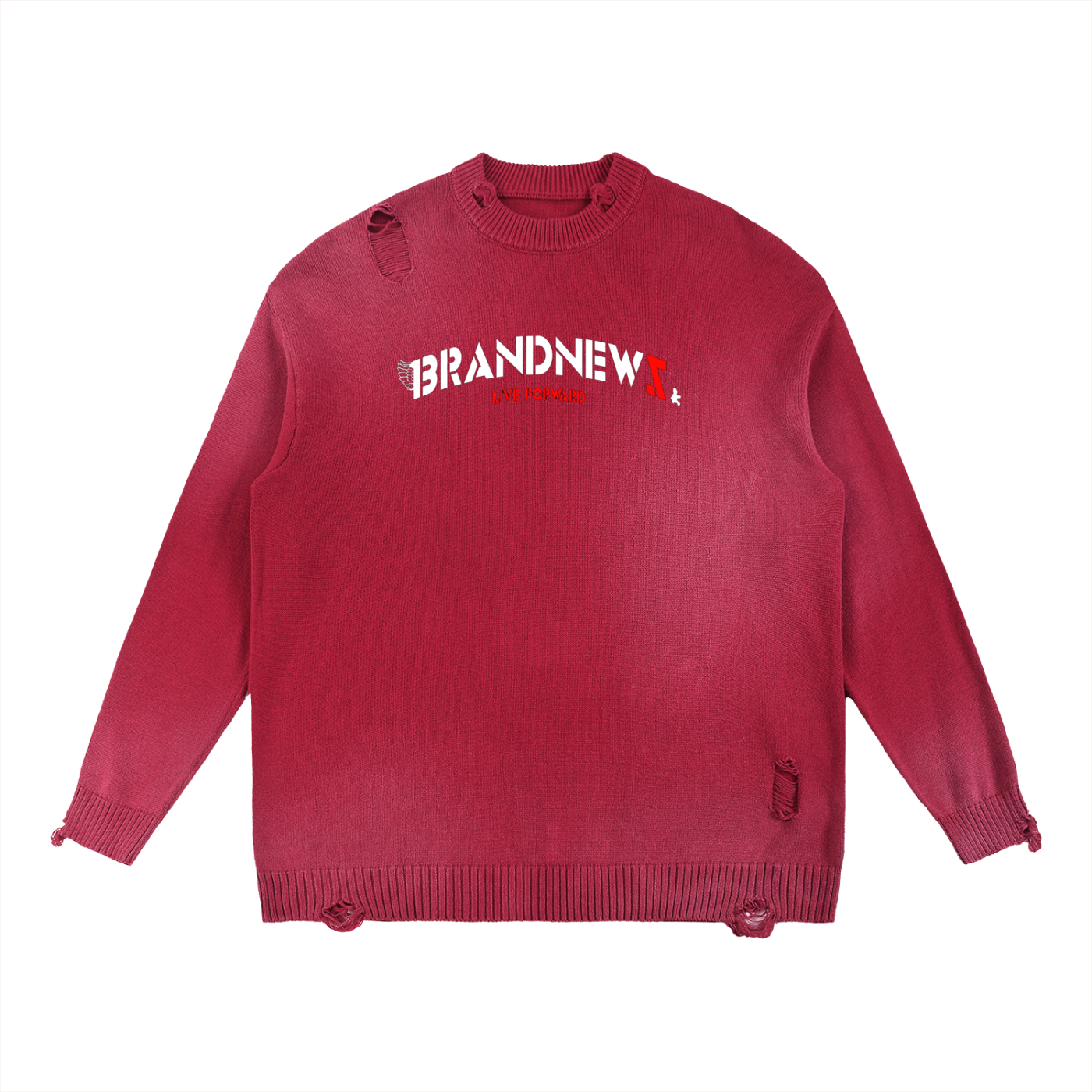 “I’m Here” Premium Sun Fade Distressed Ripped Crewneck sweater