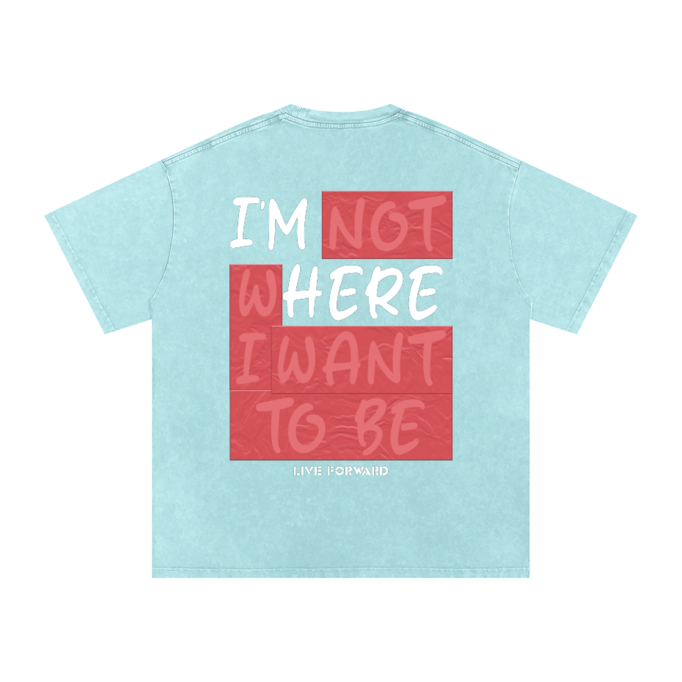 “I’m Here” Premium Snow Washed Oversized Cotton T-Shirt