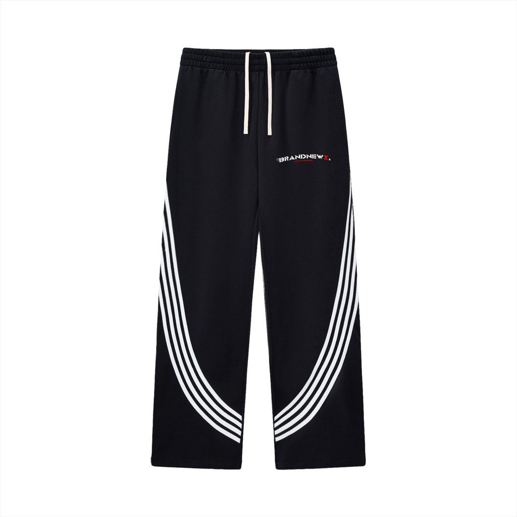 Curved Stripe Straight Sweatpants