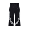Curved Stripe Straight Sweatpants