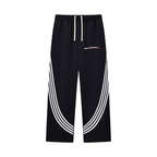 Curved Stripe Straight Sweatpants