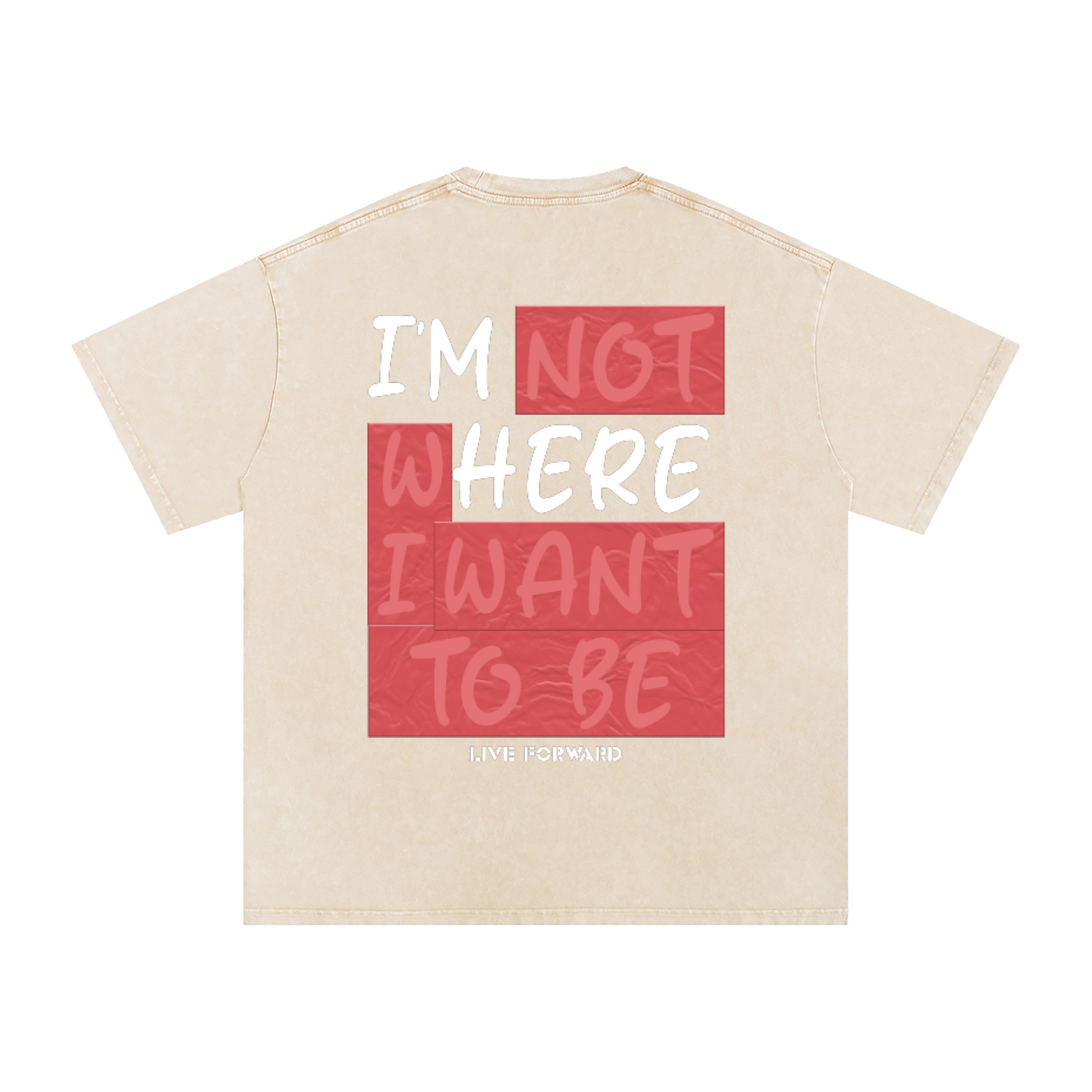 “I’m Here” Premium Snow Washed Oversized Cotton T-Shirt
