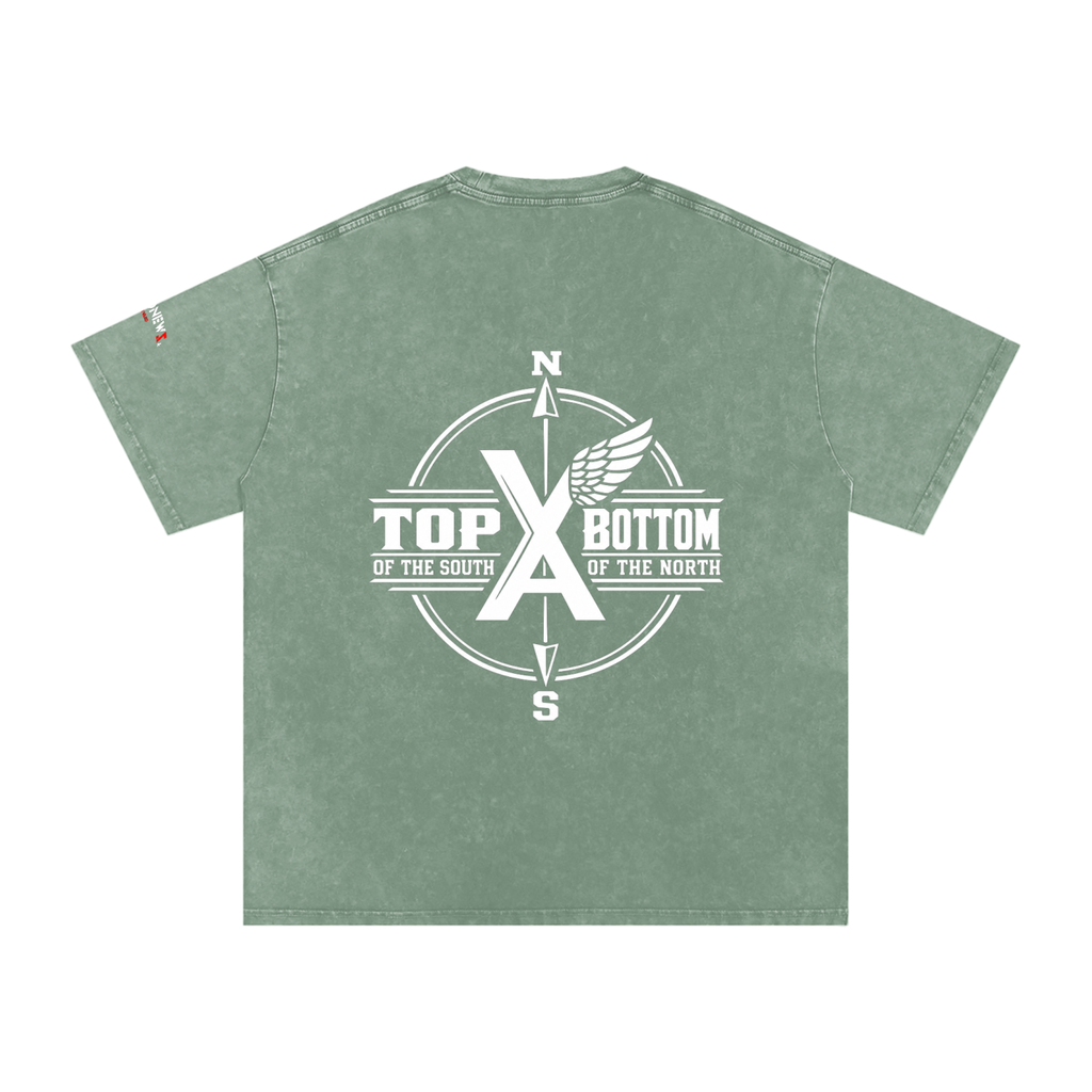 “Commonwealth Classic” Snow Washed Oversized Cotton T-Shirt