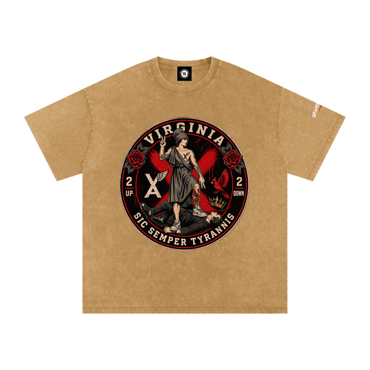 “Commonwealth Classic” Snow Washed Oversized Cotton T-Shirt
