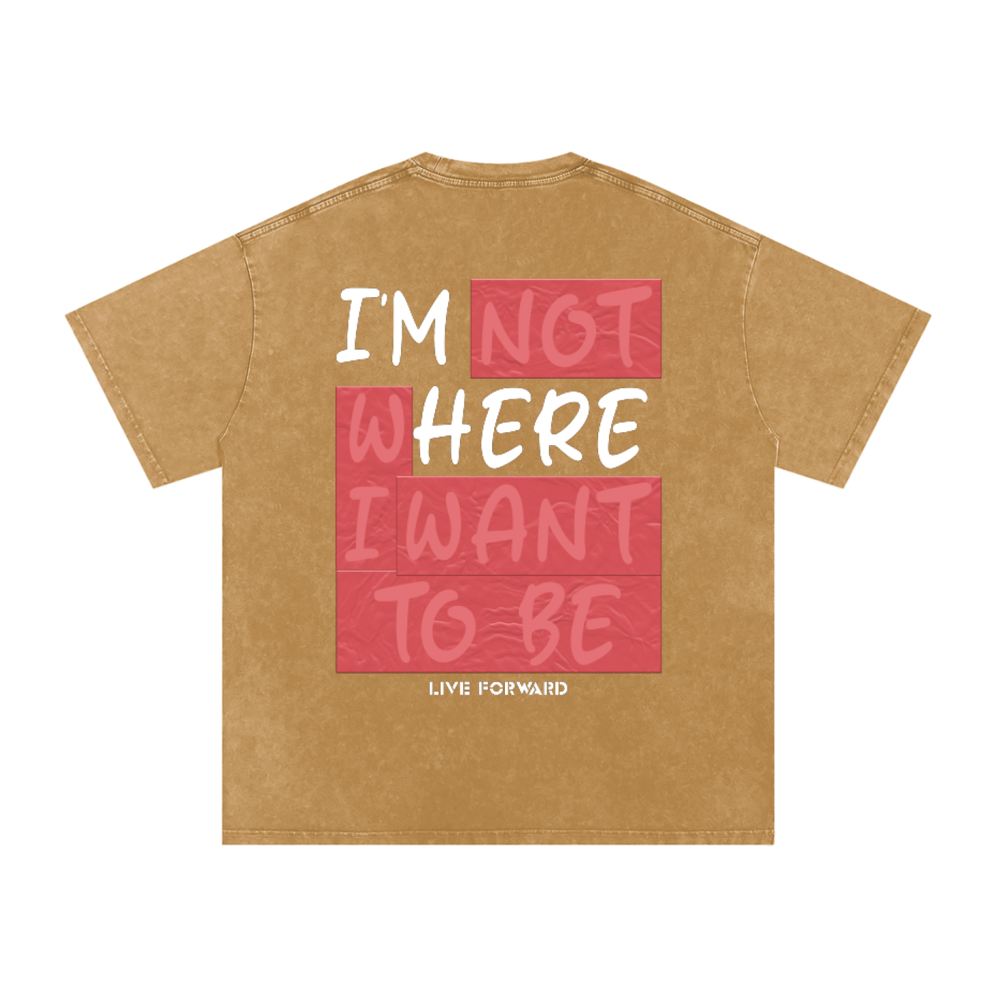 “I’m Here” Premium Snow Washed Oversized Cotton T-Shirt