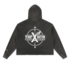 “Commonwealth Classic” Vintage Washed Frayed-Hem Hoodie