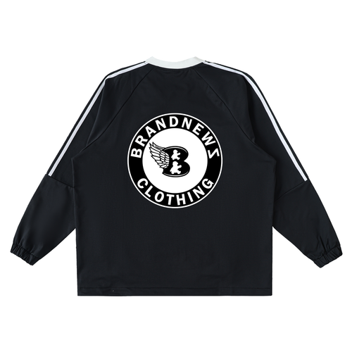 Color-Block V-Neck Long-Sleeve T-Shirt
