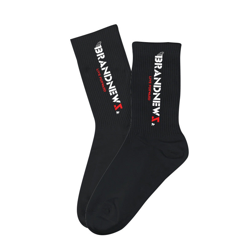 “Brandnewz/Live Forward” Premium Crew Socks