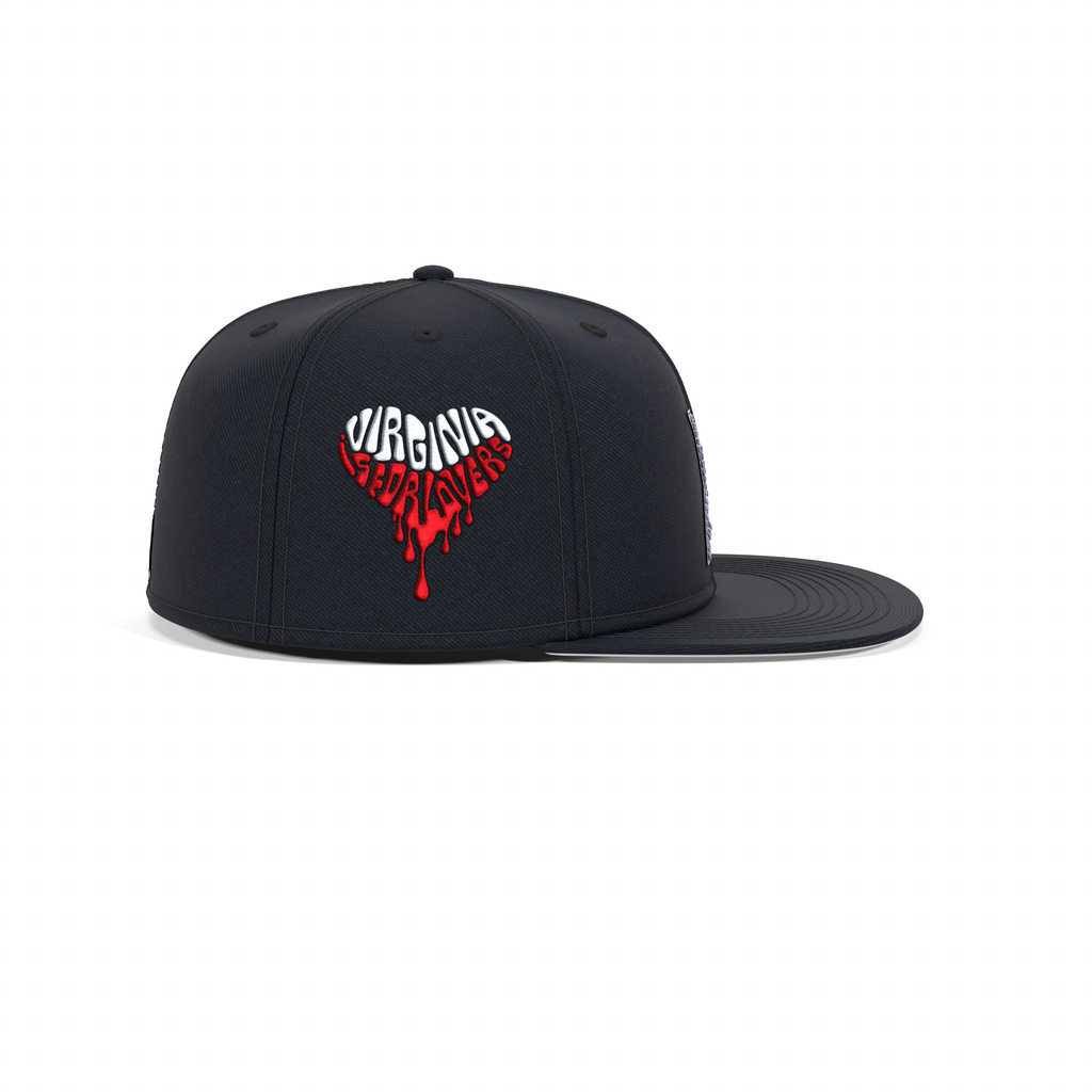 “VA w/wing Millionaire Mindset” Premium Rhinestone Fitted Hat