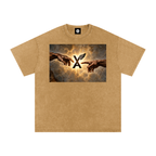 “VA w/wing Immaculate Creation” Snow Washed Oversized Cotton T-Shirt