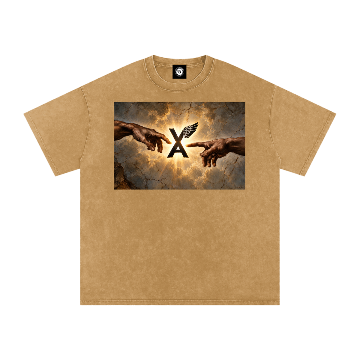 “VA w/wing Immaculate Creation” Snow Washed Oversized Cotton T-Shirt