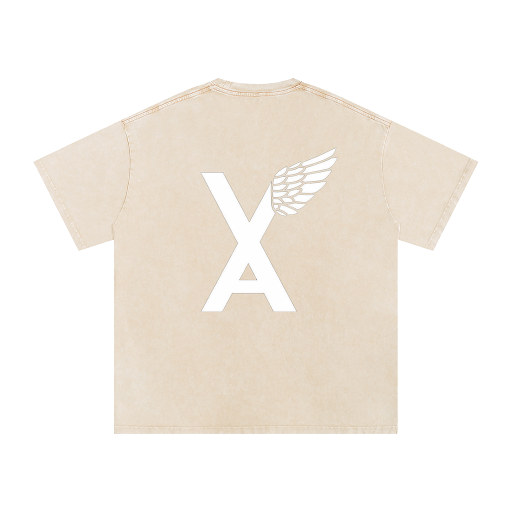 “VA w/wing Immaculate Creation” Snow Washed Oversized Cotton T-Shirt