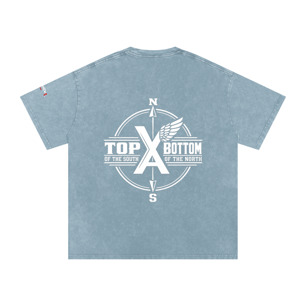 “Commonwealth Classic” Snow Washed Oversized Cotton T-Shirt