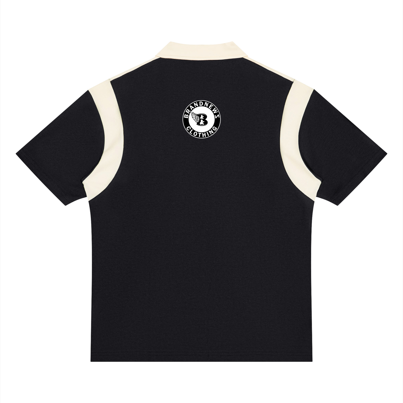 “B w/wing” Premium Unisex Color Block Quarter Zip Polo Shirt