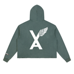 “2 UP 2 Down” Unisex Vintage Washed Frayed-Hem Premium Hoodie