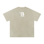 “God Is The Plug” Snow Washed Oversized Cotton T-Shirt