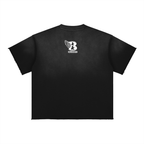 “Brandnewz Bear Global” Premium Sun Fade Raw Edge T-Shirt