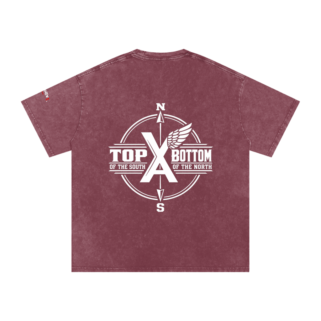“Commonwealth Classic” Snow Washed Oversized Cotton T-Shirt