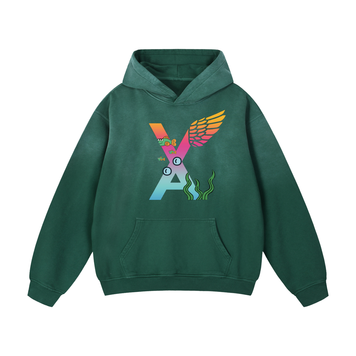 “VA w/wing SITW” Premium Heavyweight Sunfade Oversized Hoodie