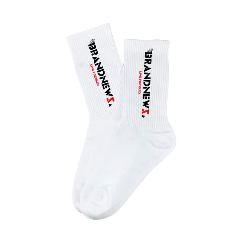 “Brandnewz/Live Forward” Premium Crew Socks