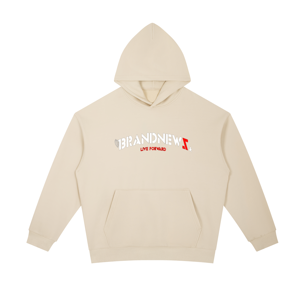“Brandnewz Live Forward” Essential Heavyweight Hoodie