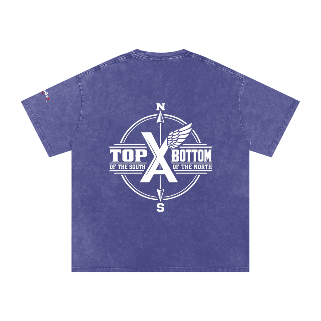 “Commonwealth Classic” Snow Washed Oversized Cotton T-Shirt