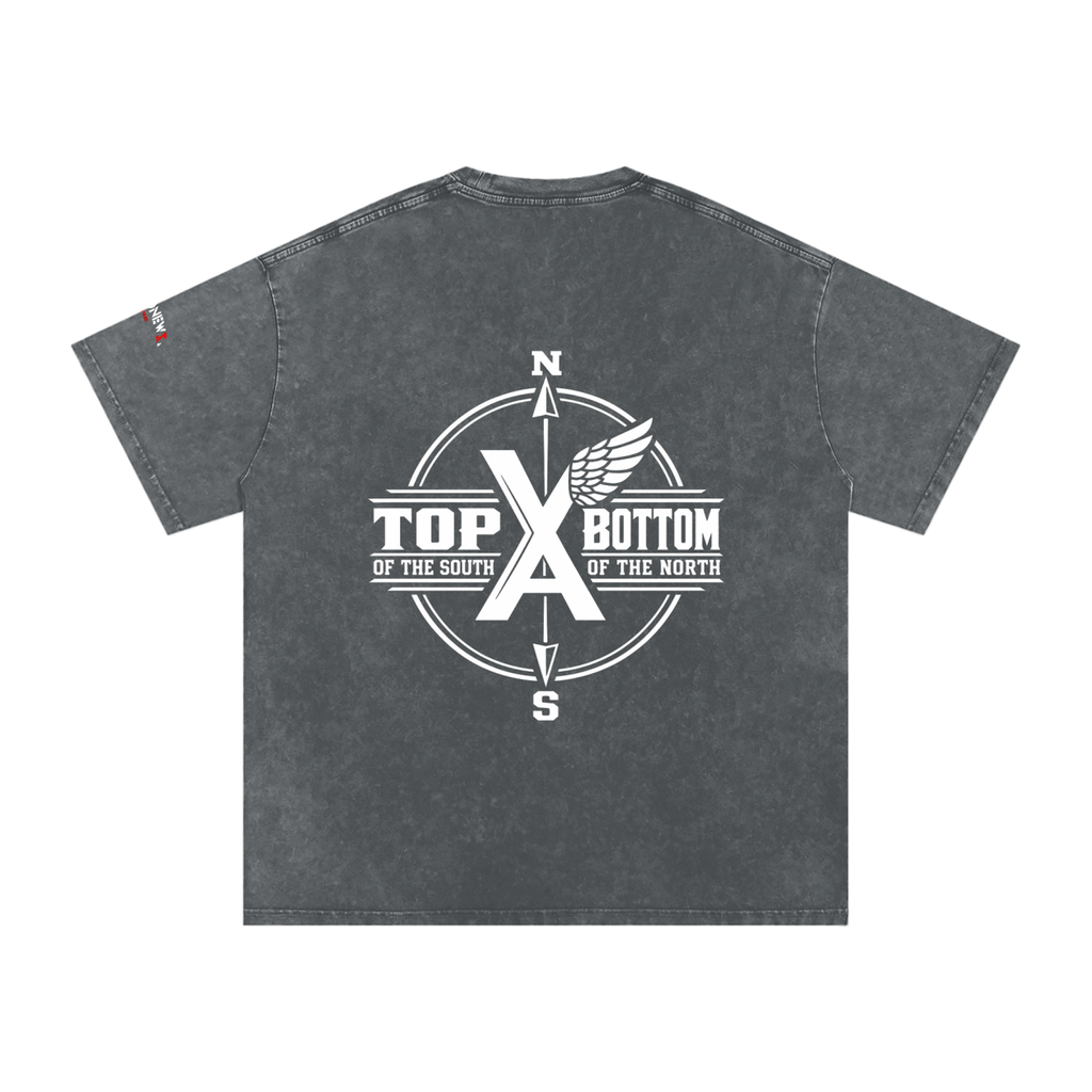 “Commonwealth Classic” Snow Washed Oversized Cotton T-Shirt