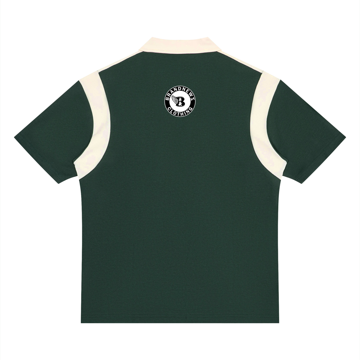 “B w/wing” Unisex Color Block Quarter Zip Premium Polo Shirt