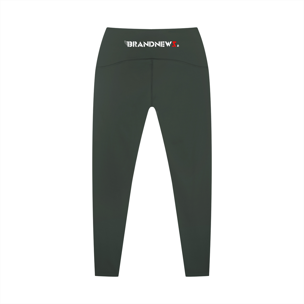 “Brandnewz Live Forward” Women's High-Waisted Ankle Length Yoga Leggings