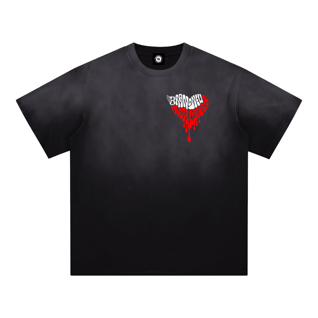 “Love Good Vibes” Premium Sunfade Edge Gradient T-Shirt
